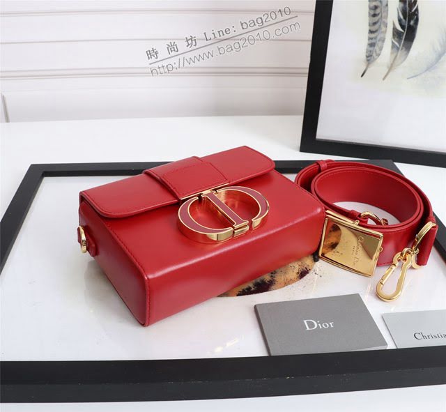 Dior女包 迪奧30 Montaigne紅色蒙田盒子 Dior肩背斜挎包  dfk1739